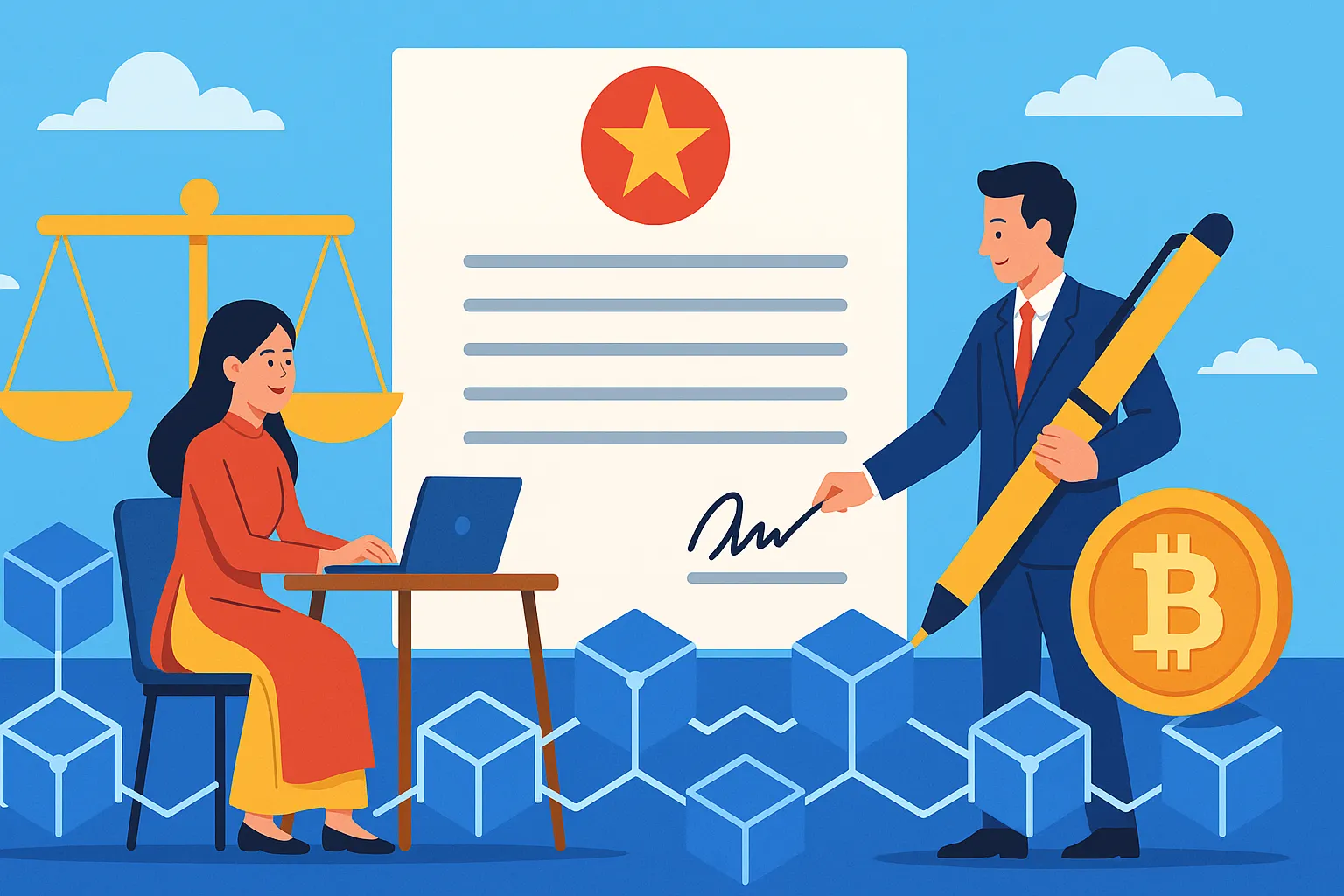 Blockchain, Fintech hay Lawtech, nơi công nghệ và pháp luật gắn chặt với nhau.